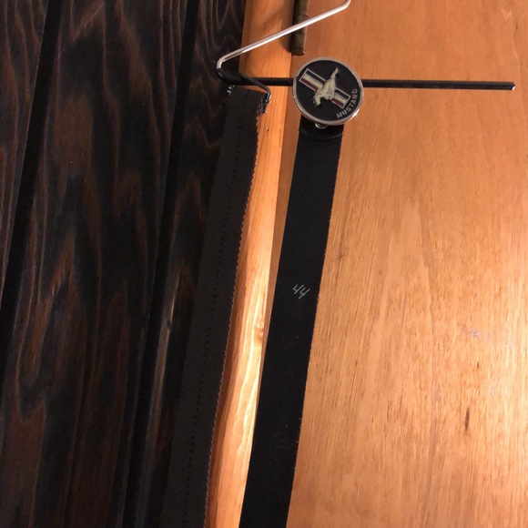 3 belts!  Ford Mustang black genuine leather belt,  and 2 utility OS belts. - Picture 6 of 14